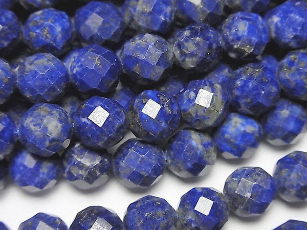 [Video]Lapislazuli AA+ Faceted Round 8mm 1strand beads (aprx.14inch/35cm)