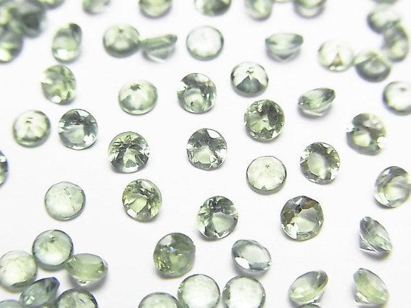 [Video]High Quality Green Apatite AAA Loose stone Round Faceted 3x3mm 5pcs