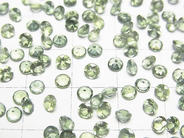 [Video]High Quality Green Apatite AAA Loose stone Round Faceted 3.5x3.5mm 5pcs