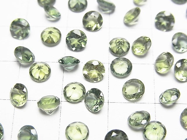 [Video]High Quality Green Apatite AAA Loose stone Round Faceted 5x5mm 3pcs