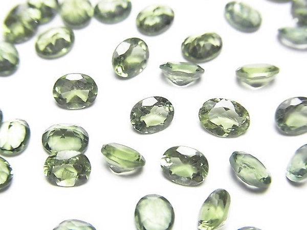 [Video]High Quality Green Apatite AAA Loose stone Oval Faceted 5x4mm 5pcs