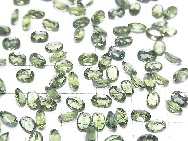 [Video]High Quality Green Apatite AAA Loose stone Oval Faceted 6x4mm 3pcs