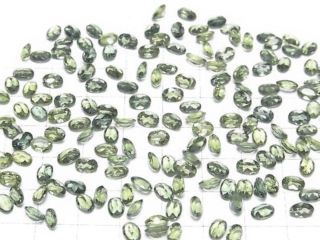 [Video]High Quality Green Apatite AAA Loose stone Oval Faceted 6x4mm 3pcs