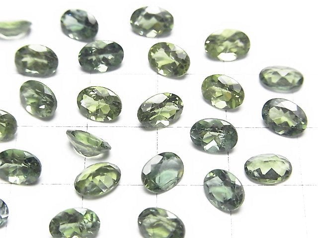 [Video]High Quality Green Apatite AAA Loose stone Oval Faceted 7x5mm 2pcs