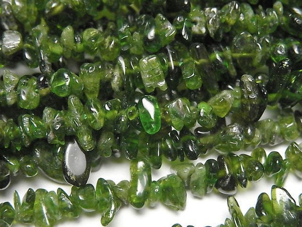 [Video] Chrome Diopside AA+ Chips (Small Nugget ) 1strand beads (aprx.15inch/38cm)