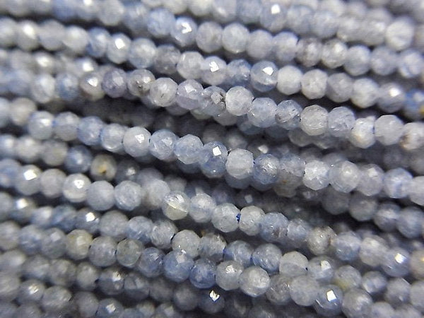 [Video]High Quality! Sri Lanka Sapphire AA Faceted Round 2mm 1strand beads (aprx.15inch/37cm)
