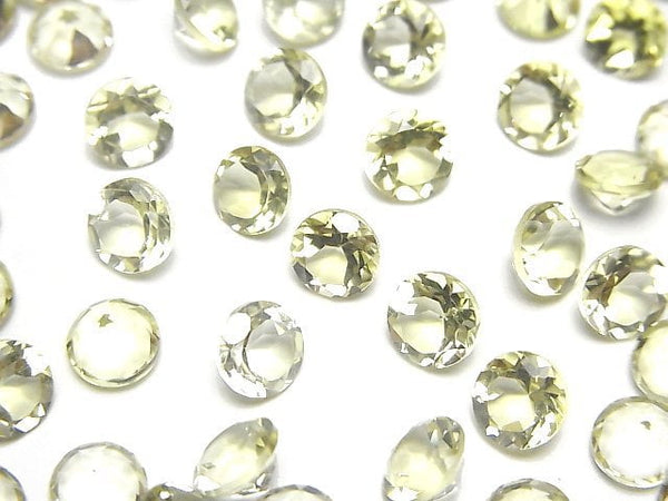 [Video]High Quality Lemon Quartz AAA Loose stone Round Faceted 6x6mm 10pcs