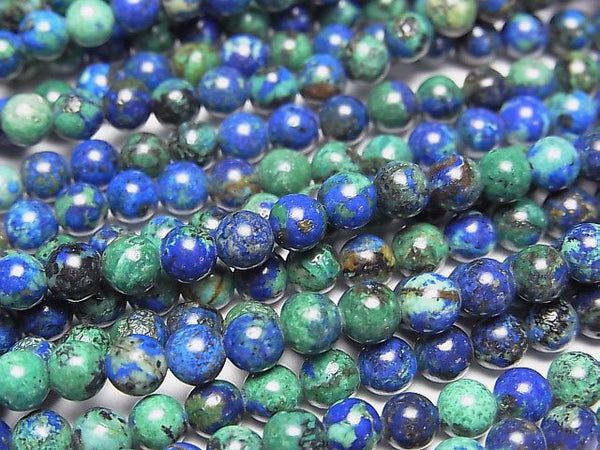 [Video]Azurite AAA Round 4.5mm 1strand beads (aprx.15inch/38cm)