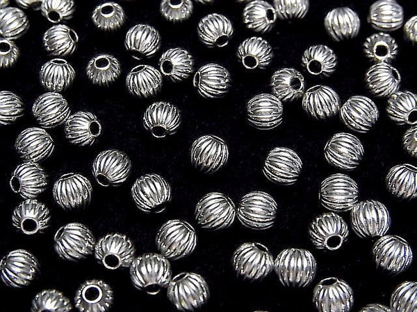 Silver925 Line Carved Round (core beads) [3mm][4mm][5mm] 3pcs