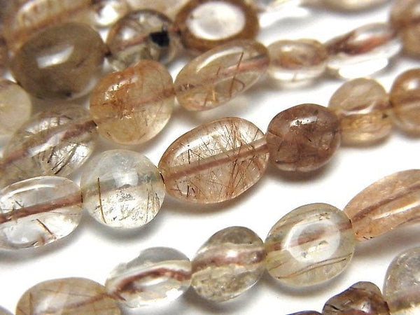 [Video]Copper Rutilated Quartz AA Nugget 1strand beads (aprx.15inch/37cm)