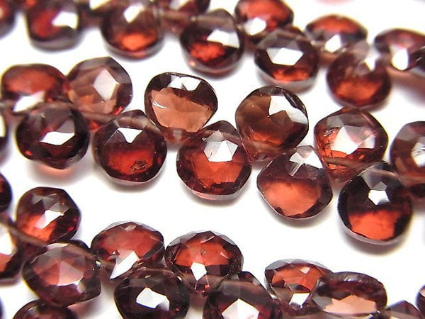 [Video]High Quality Mozambique Garnet AA++ Chestnut Faceted Briolette half or 1strand beads (aprx.7inch/18cm)
