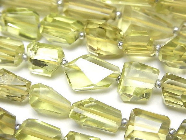 [Video]High Quality Lemon Quartz AAA- Faceted Nugget half or 1strand beads (aprx.12inch/30cm)