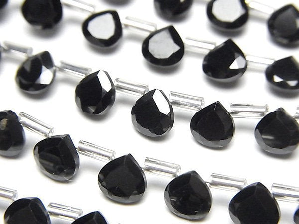 [Video]High Quality Black Spinel AAA Chestnut Faceted 6x6mm half or 1strand (18pcs )