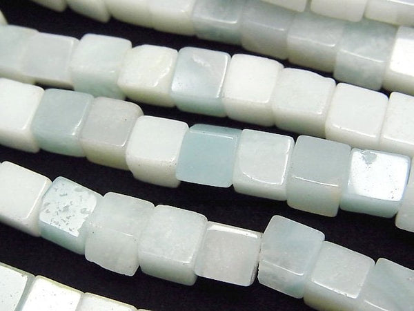 [Video] Mixed Amazonite Cube 6x6x6mm 1strand beads (aprx.15inch/37cm)