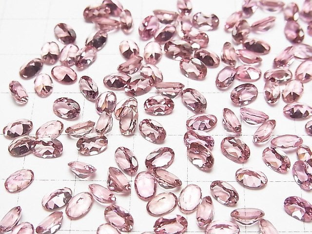 [Video]High Quality Pink Tourmaline AAA Loose stone Oval Faceted 6x4mm 1pc