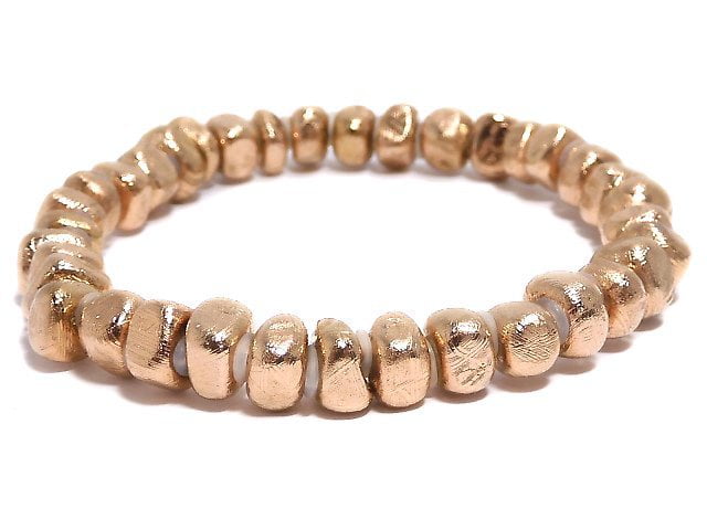 [Video][One of a kind] Meteorite (Muonionalusta ) Nugget Pink Gold Bracelet NO.2