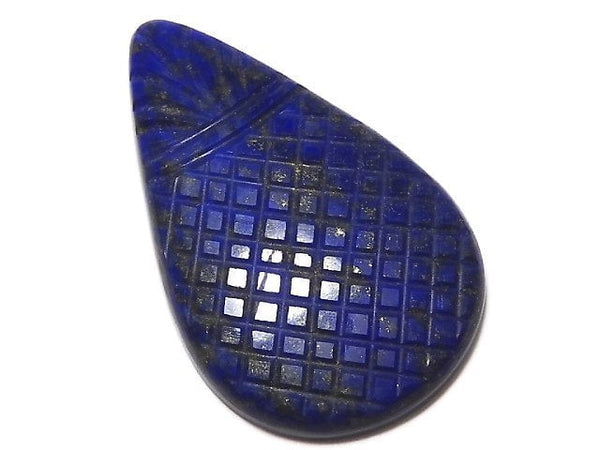 [Video][One of a kind] Lapislazuli AAA Carved Cabochon 1pc NO.4