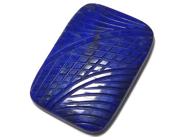 [Video][One of a kind] Lapislazuli AAA Carved Cabochon 1pc NO.25