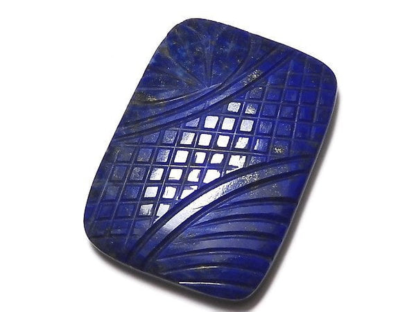 [Video][One of a kind] Lapislazuli AAA Carved Cabochon 1pc NO.27