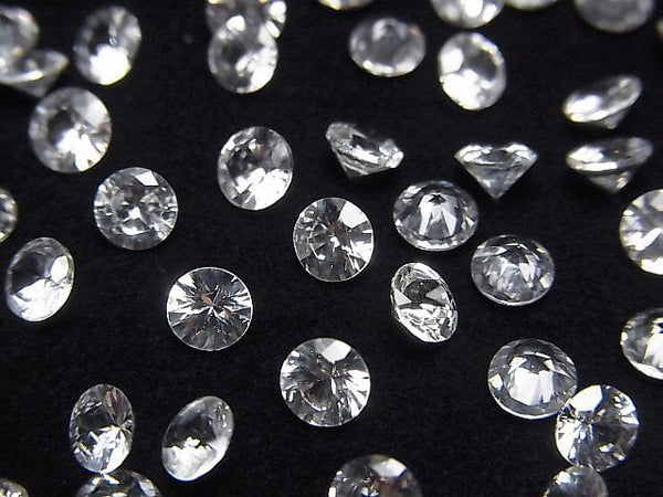 [Video]High Quality White Sapphire AAA Loose stone Round Faceted 4x4mm 1pc