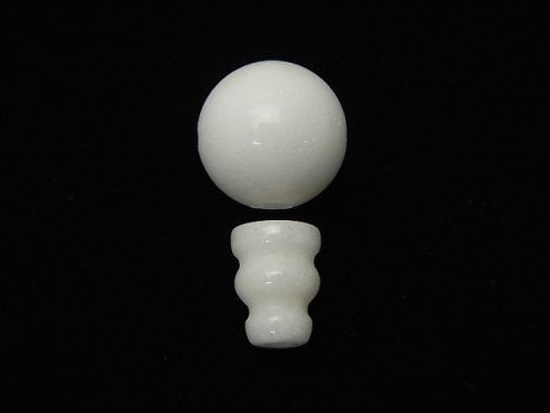 White Jade T-Hole Beads [8mm]1set