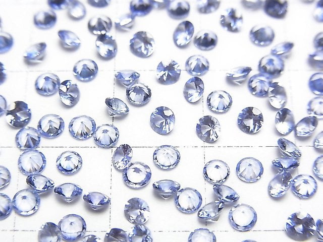 [Video]High Quality Sapphire AAA Loose stone Round Faceted 3x3mm 2pcs