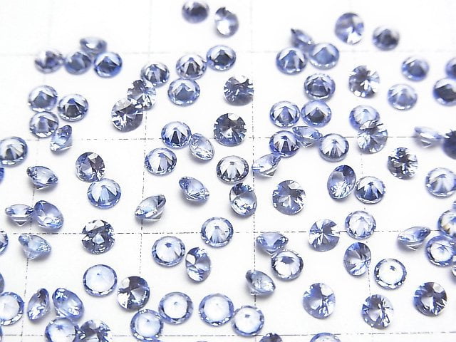[Video]High Quality Sapphire AAA Loose stone Round Faceted 3x3mm 2pcs