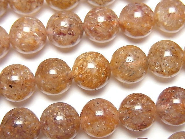 [Video] Brown Aventurine Quartz Round 10mm half or 1strand beads (aprx.15inch/37cm)