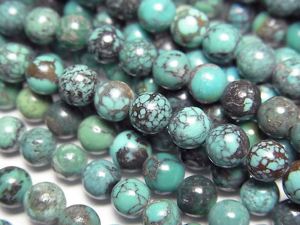 [Video]Turquoise AAA- Round 5mm half or 1strand beads (aprx.15inch/38cm)