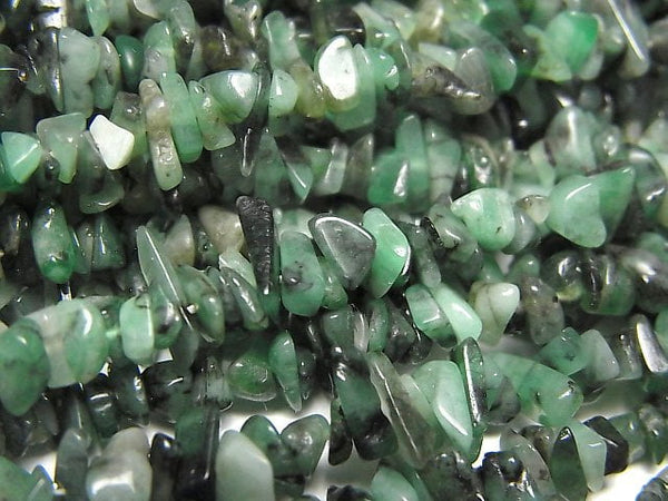 [Video] Brazil Emerald AA Chips (Small Nugget ) 1strand beads (aprx.32inch/80cm)