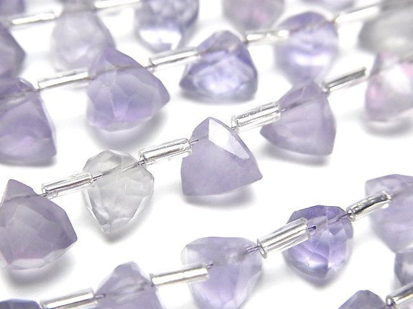 [Video]High Quality Purple Fluorite AA++ Solid Triangle Cut 1strand beads (aprx.7inch/18cm)