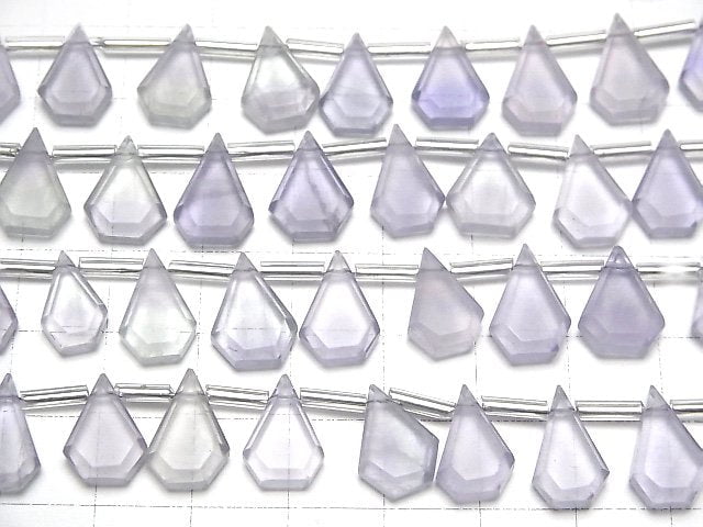 [Video]High Quality Purple Fluorite AA++ Rough Slice Faceted 1strand (16pcs )