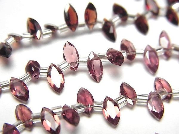[Video]High Quality Mozambique Garnet AAA Marquise Faceted 6x3mm 1strand (28pcs )