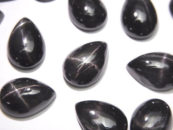 [Video] BLACKSTAR Diopside Pear shape Cabochon 14x10mm 2pcs