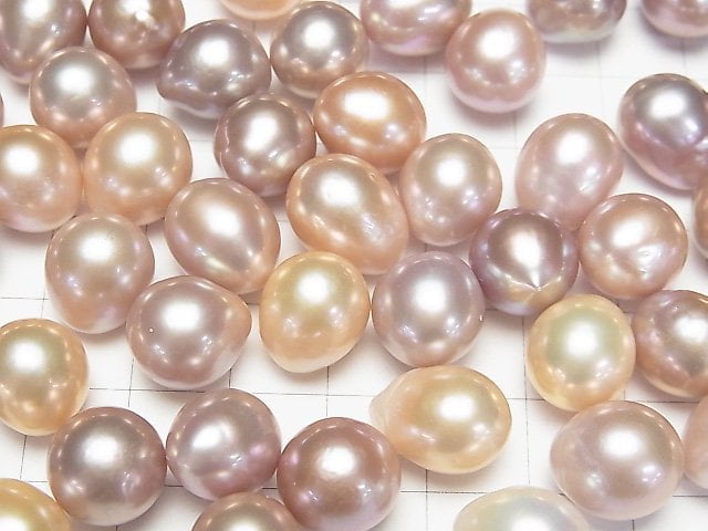 [Video]Fresh Water Pearl AAA Loose stone Potato -Drop 11-14mm Natural color Lavender 2pcs