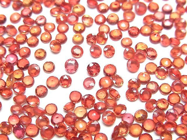 [Video]High Quality Red Orange Sapphire AA++ Loose stone Round Faceted 3x3mm 5pcs