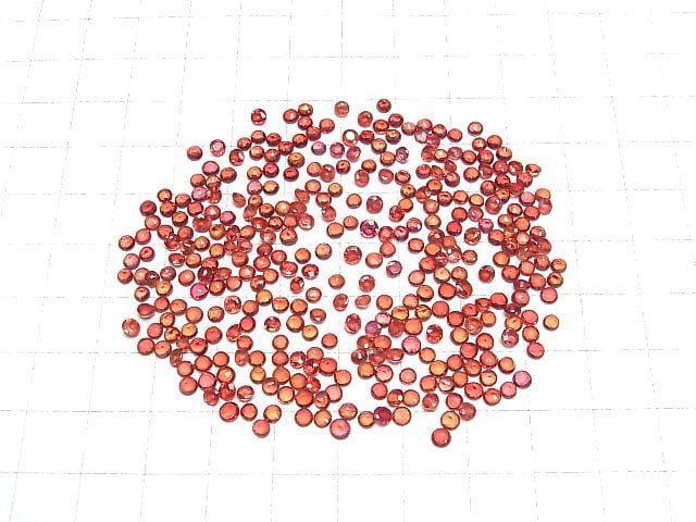 [Video]High Quality Red Orange Sapphire AA++ Loose stone Round Faceted 3x3mm 5pcs