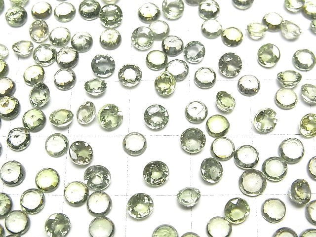[Video]High Quality Green Sapphire AA++ Loose stone Round Faceted 4x4mm 2pcs