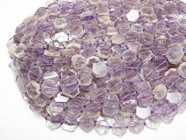 [Video]Amethyst AA+ Slice Nugget 1strand beads (aprx.15inch/38cm)