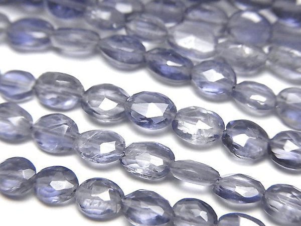 [Video]High Quality Iolite AA++ Faceted Oval half or 1strand beads (aprx.19inch/46cm)
