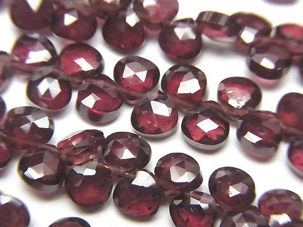 [Video]High Quality Garnet AA++ Chestnut Faceted Briolette 1strand beads (aprx.7inch/18cm)