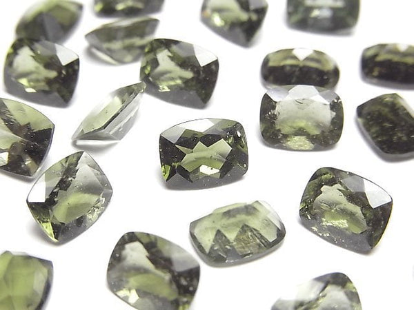 [Video]High Quality Moldavite AAA Loose stone Rectangle Faceted 9x7mm 1pc