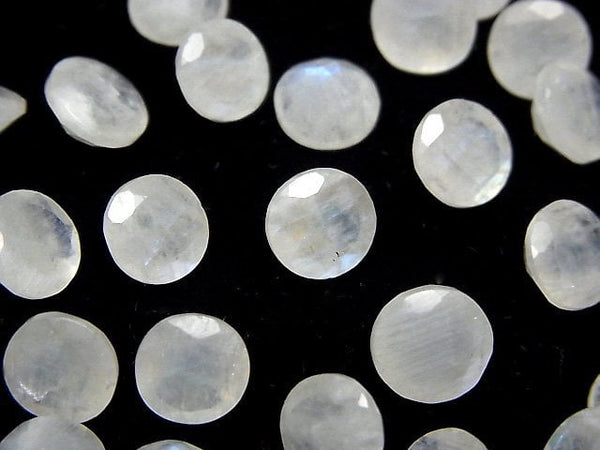 [Video] Rainbow Moonstone AA++ Loose stone Round Faceted 8x8mm 5pcs