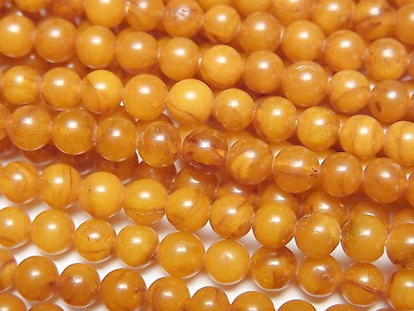 [Video] Presto Amber Round 4.5mm 1strand beads (aprx.15inch/38cm)