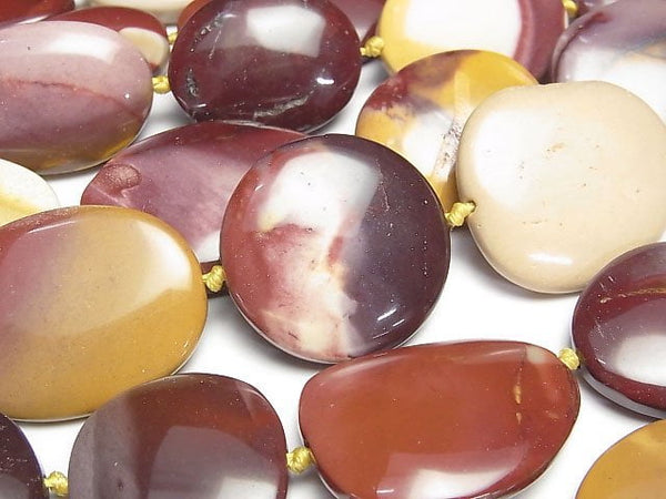 [Video]Mookaite Flat Nugget 1strand beads (aprx.15inch/37cm)