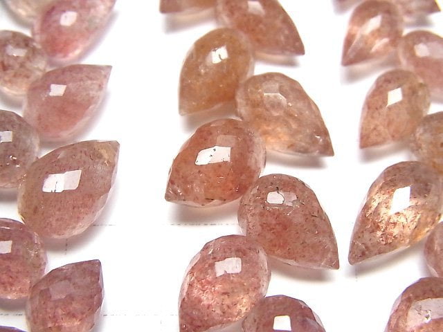 [Video]High Quality Pink Epidote AA++ Flower Bud Faceted Briolette 1strand beads (aprx.6inch/14cm)