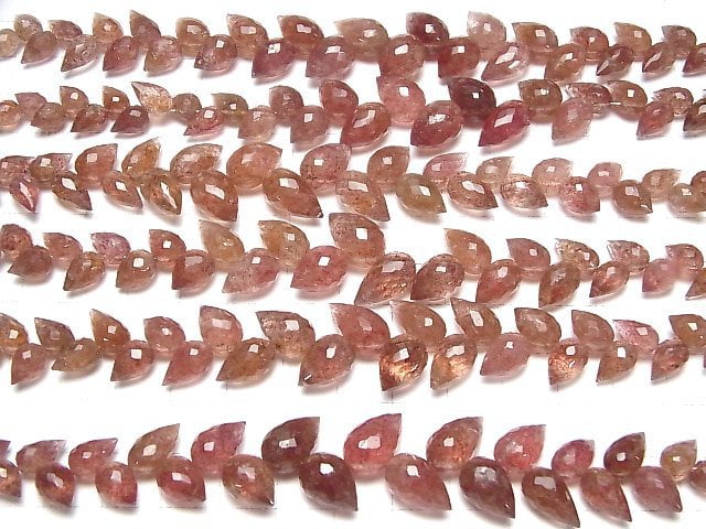 [Video]High Quality Pink Epidote AA++ Flower Bud Faceted Briolette [Dark color ] 1strand beads (aprx.6inch/14cm)