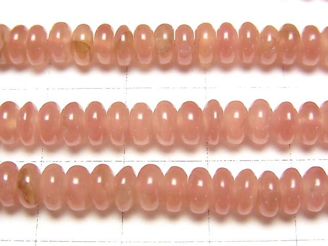 [Video] Peru Rhodochrosite AAA- Roundel 5x5x3mm half or 1strand beads (aprx.15inch/36cm)