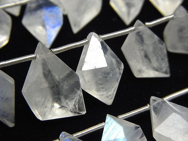 [Video]High Quality Rainbow Moonstone AAA- Spindle Cut 1strand (Approx 9pcs )