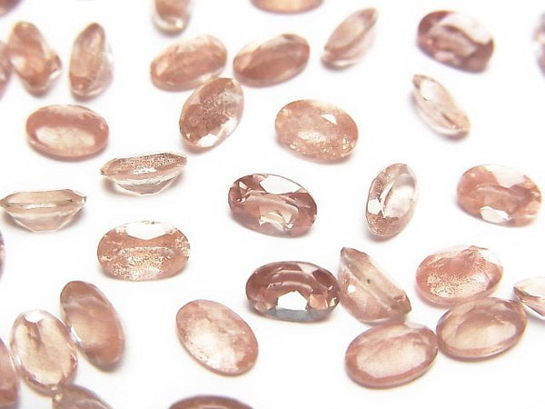 [Video]High Quality Oregon Sunstone AAAA Loose stone Oval Faceted 6x4mm 2pcs